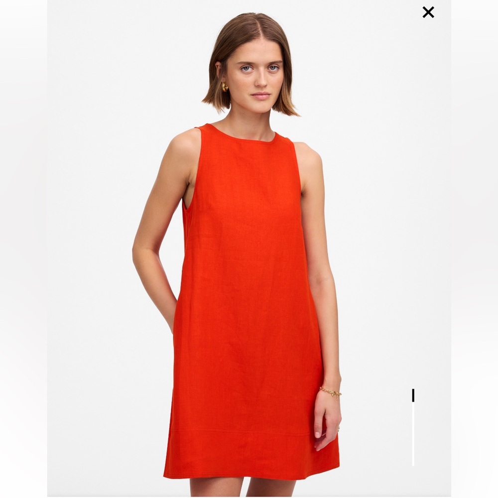 Madewell Bright Red Mini Shift Dress